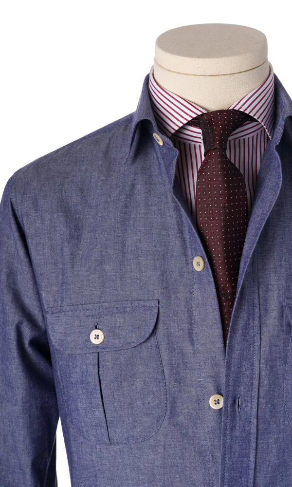 Lawrence Denim Cotton Safari Overshirt - 2